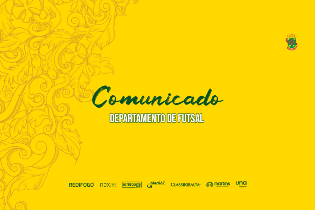 Comunicado do Departamento de Futsal do FC Paços de Ferreira
