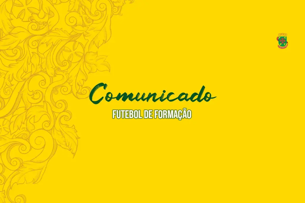 comunicado do departamento de formação
