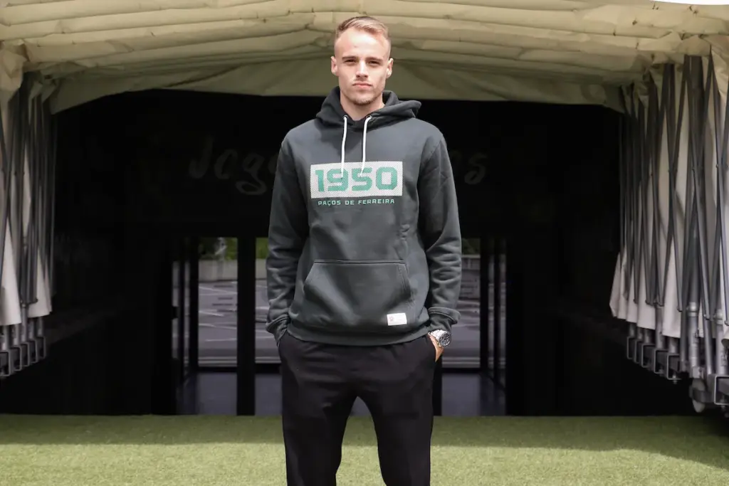 Rui Pedro, novo reforço do FC Paços de Ferreira, no Estádio Capital do Móvel.