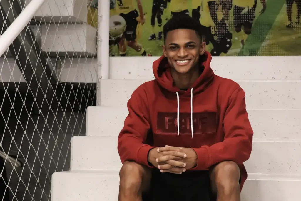 Anilson no seu primeiro dia no FC Paços de Ferreira.