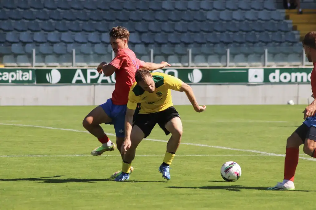 João Caiado no encontro com o FC Felgueiras.