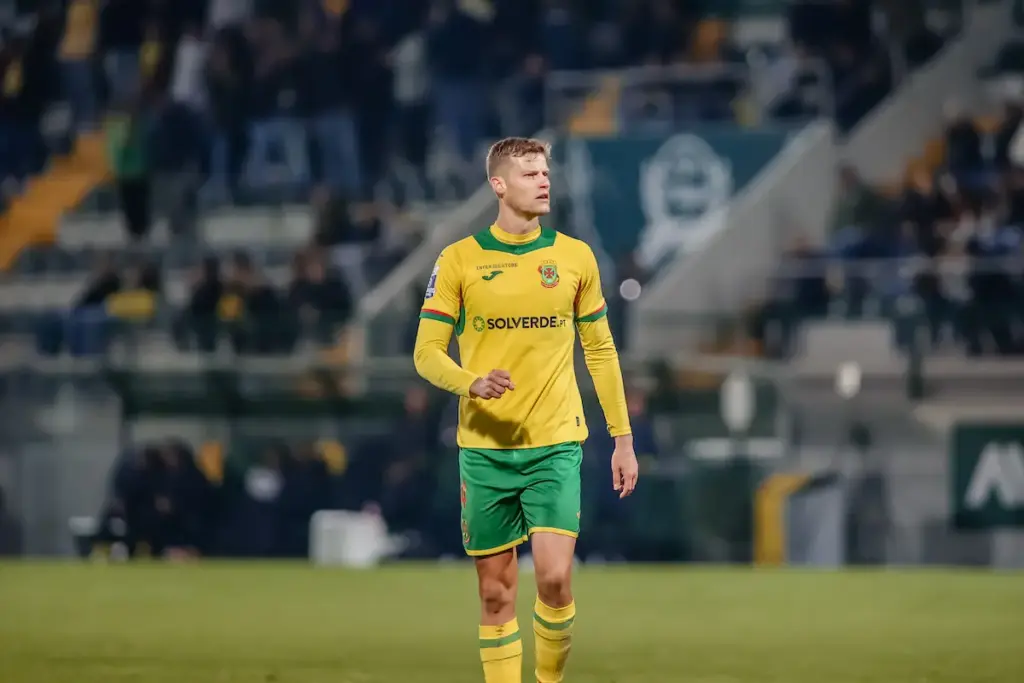 Pedro Ganchas num dos jogos ao serviço do FC Paços de Ferreira.
