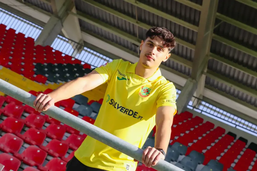 André Liberal, novo reforço do FC Paços de Ferreira, no Estádio Capital do Móvel.