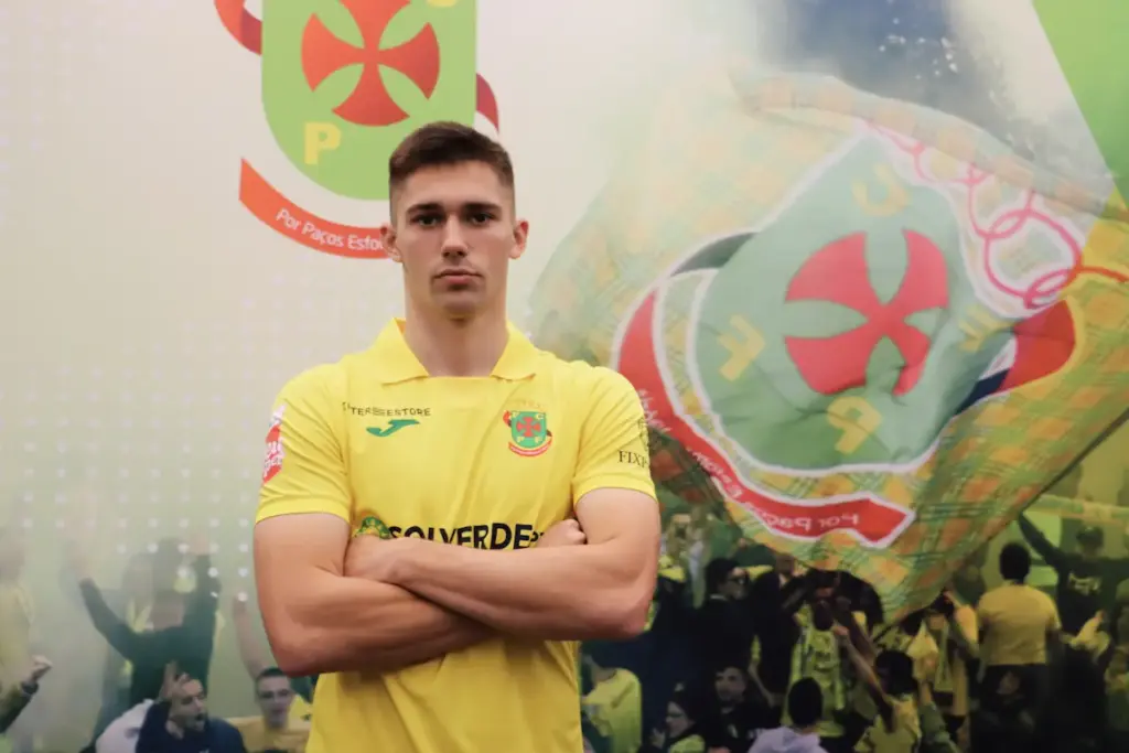 Marozau no seu primeiro dia ao serviço do FC Paços de Ferreira.