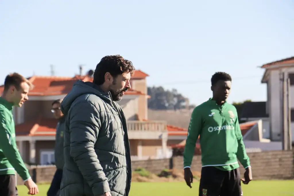 Carlos Fangueiro durante o seu primeiro treino ao serviço do FC Paços de Ferreira.