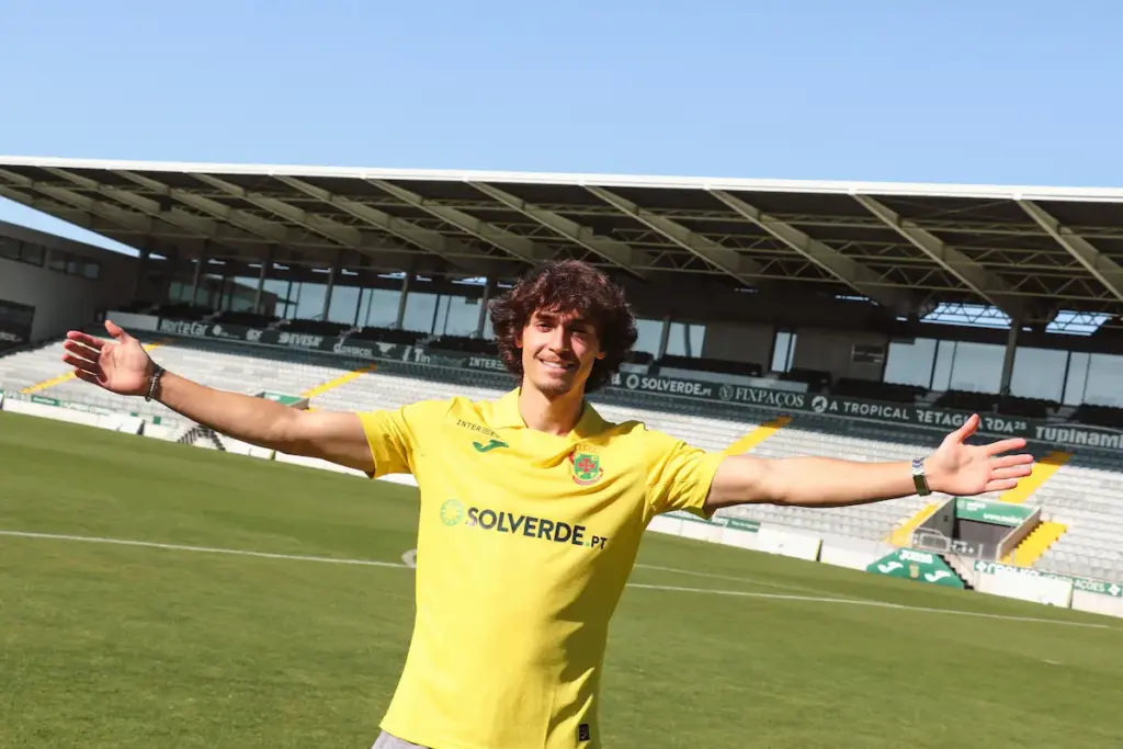 João Pinto, atleta que reforçou o FC Paços de Ferreira no mercado de inverno, no Estádio Capital do Móvel.