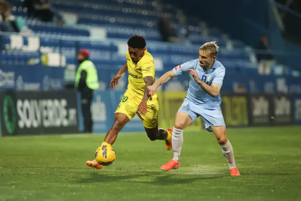 Lumungo durante o jogo do FC Paços de Ferreira com o FC Vizela, na 26ª jornada da Liga Portugal Meu Super.