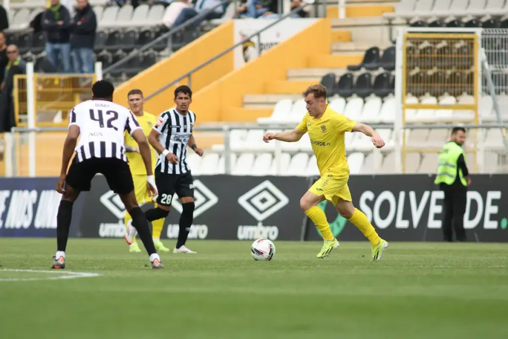 João Caiado durante o jogo do FC Paços de Ferreira com o Portimonense SC, na 30ª jornada da Liga Portugal Meu Super.