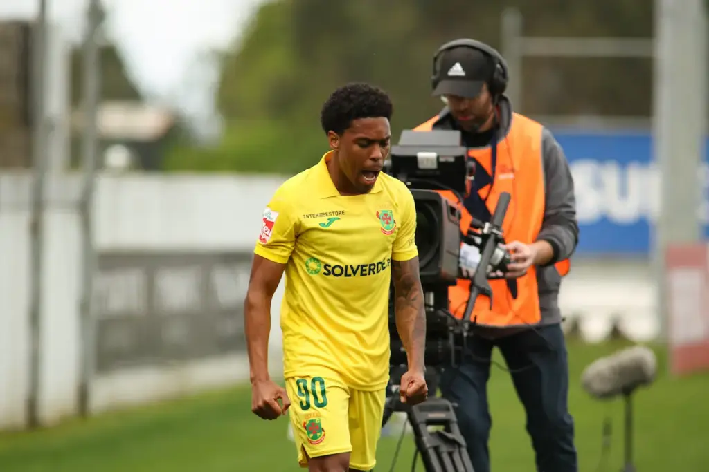 Lumungo durante o jogo do FC Paços de Ferreira com o FC Porto B, na 28ª jornada da Liga Portugal Meu Super.