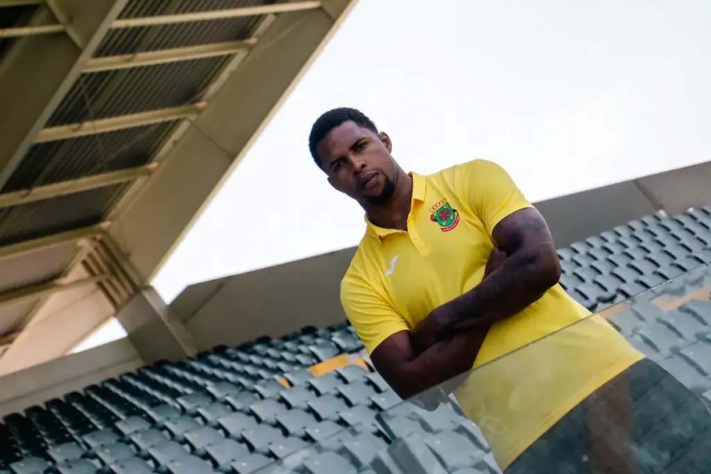Kauan na sua apresentação como novo reforço do FC Paços de Ferreira.