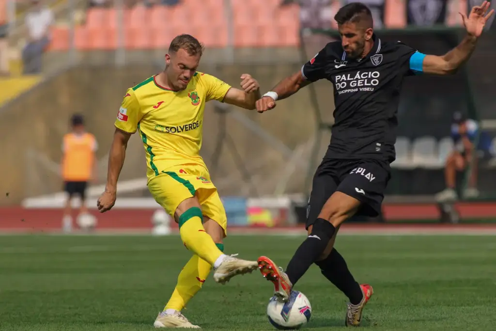 João Caiado durante o jogo do FC Paços de Ferreira com o Académico de Viseu FC, na segunda jornada da Liga Portugal Meu Super.