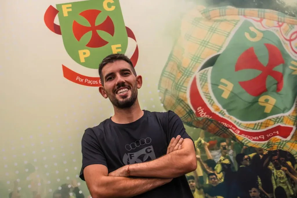 Nuno Cunha, novo reforço do FC Paços de Ferreira, no Estádio Capital do Móvel.