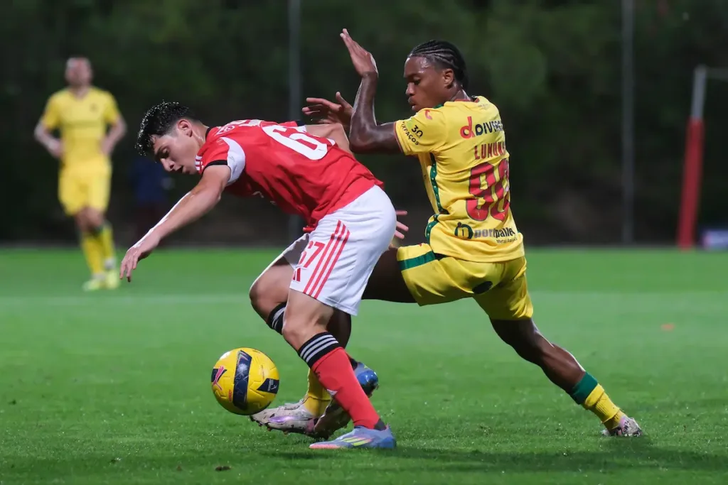 Lumungo durante o jogo do FC Paços de Ferreira com o SL Benfica B, na nona jornada da Liga Portugal Meu Super.