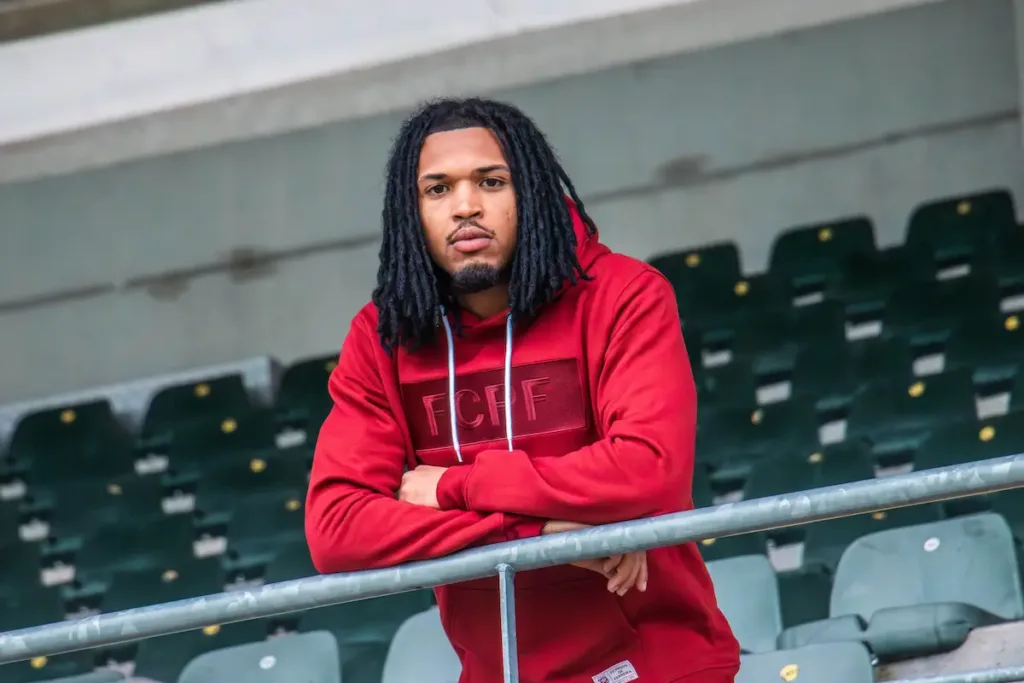 Iuri Moreira, novo reforço do FC Paços de Ferreira, no Estádio Capital do Móvel.