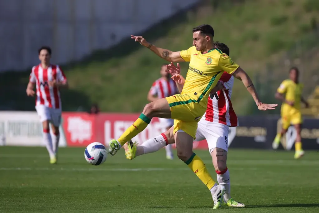 Rafael Vieira durante o jogo do FC Paços de Ferreira com o Leixões SC, na 27.ª jornada da Liga Portugal Meu Super.