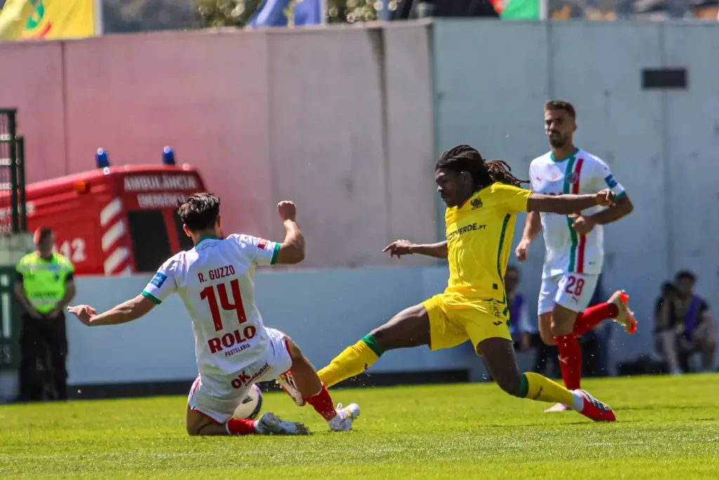 David Costa durante o jogo do FC Paços de Ferreira com o CS Marítimo, na 28.ª jornada da Liga Portugal Meu Super.