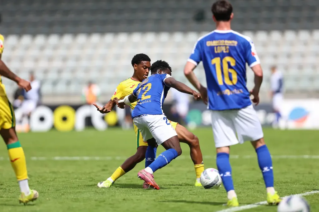 Lumungo durante o jogo do FC Paços de Ferreira com o CD Feirense, na 32.ª jornada da Liga Portugal Meu Super.