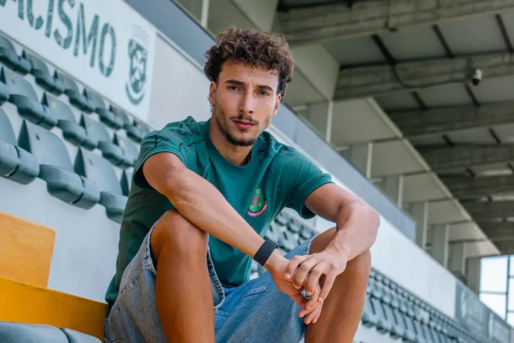 Diogo Nascimento, reforço do FC Paços de Ferreira, no Estádio Capital do Móvel.