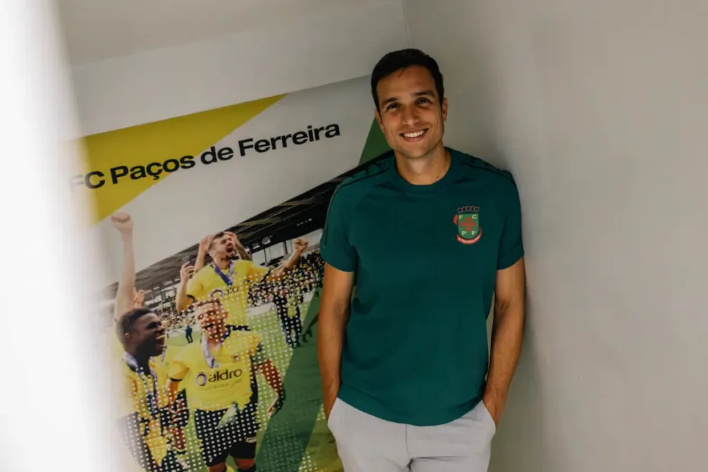 Tomás Podstawski, reforço do FC Paços de Ferreira, no Estádio Capital do Móvel.